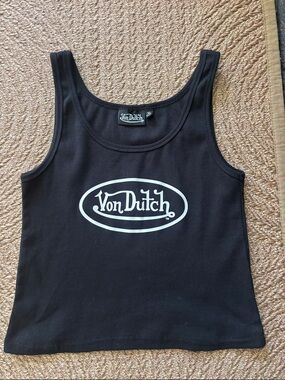 Von Dutch Black Tank with White Logo